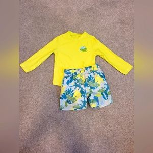 Carter's Boys 2T Rash Guard & Swim Trunks Set